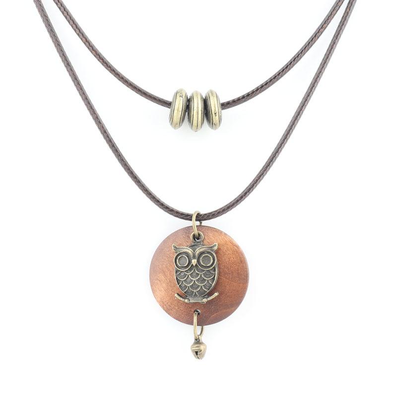 Buy Retro Double Layer Necklace Metal 