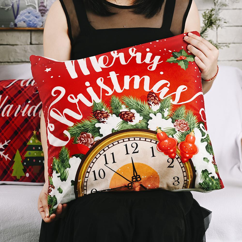 

Рождественская ткань Очаровательные наволочки с игривыми иллюстрациями Санты Отлично для подарков Декора и Clock Design