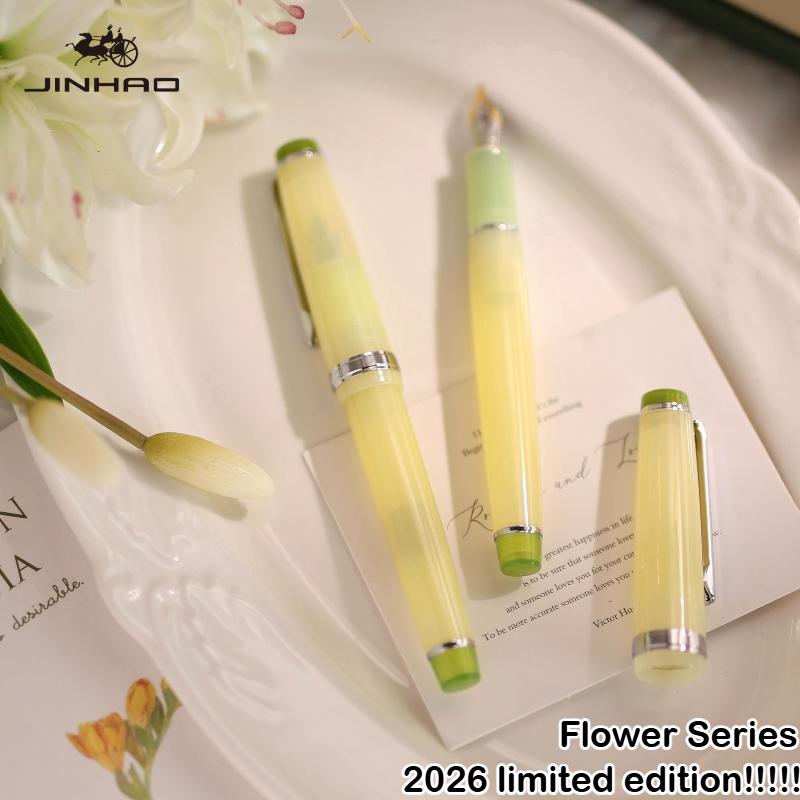2026 Limited Flower Series !!! JINHAO 82 Fountain Pen EF/F/M Macaron Color Calligraphy Pen School Office Supplies Stationery