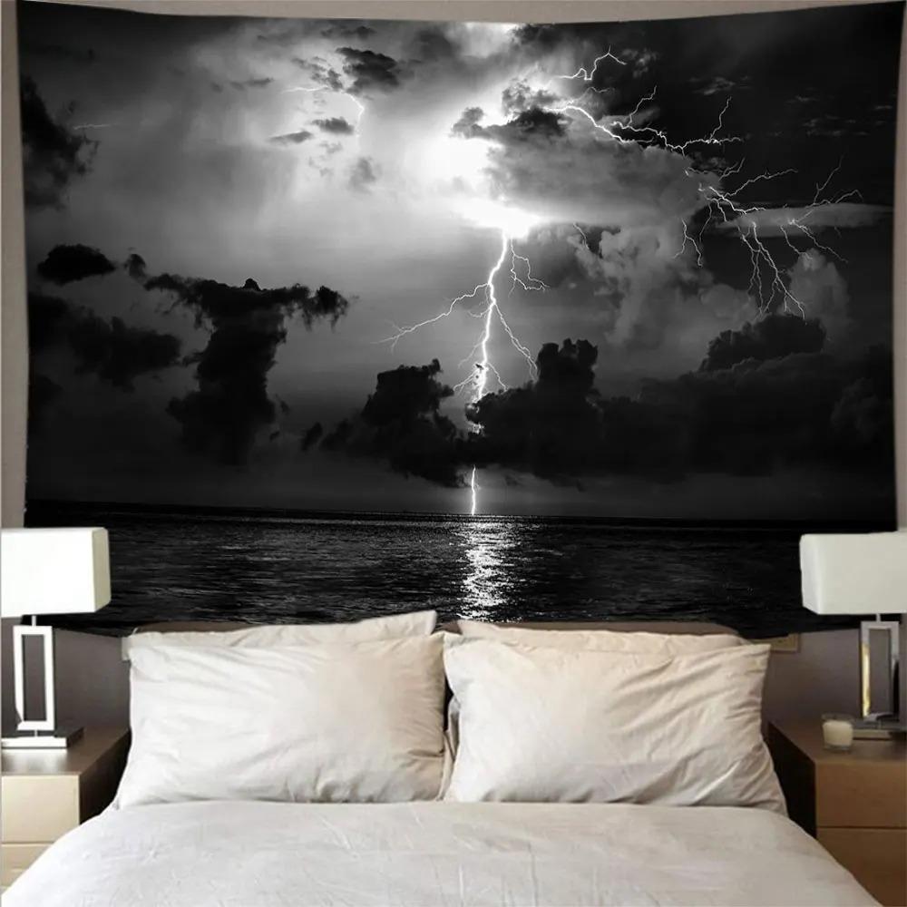 Космическая галактика Молния Узор Подвесной Ткань Спальня Гостиная Гобелен Домашнее — фото 6