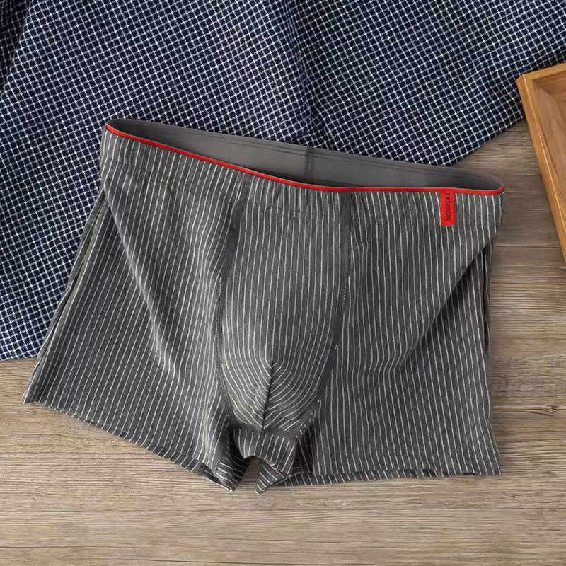 Men's Large Cotton Mid-Waist Breathable Boxer Briefs