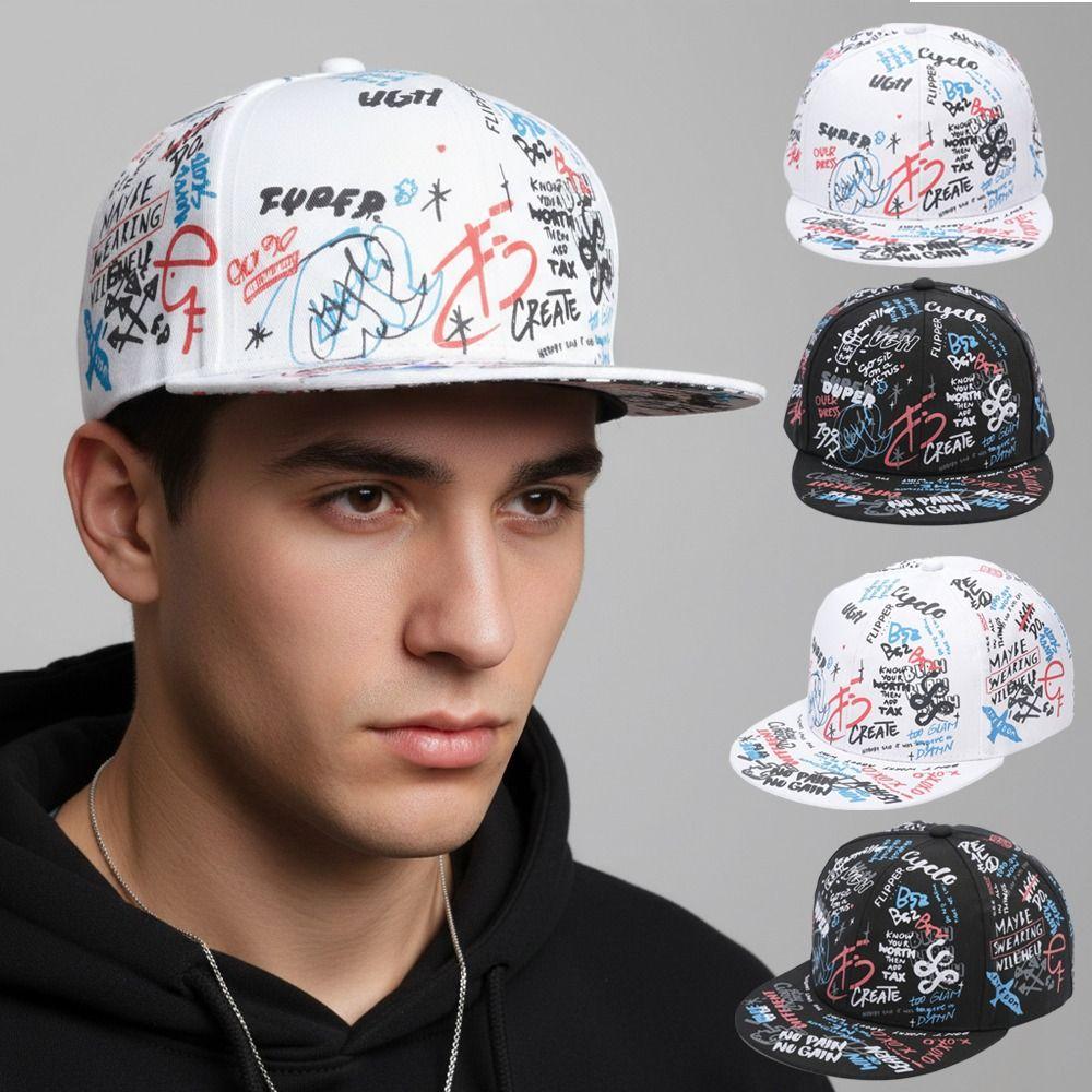 Adjustable Streetwear Hip Hop Cap Flat Brim Snapback Cap For Man Women Unisex
