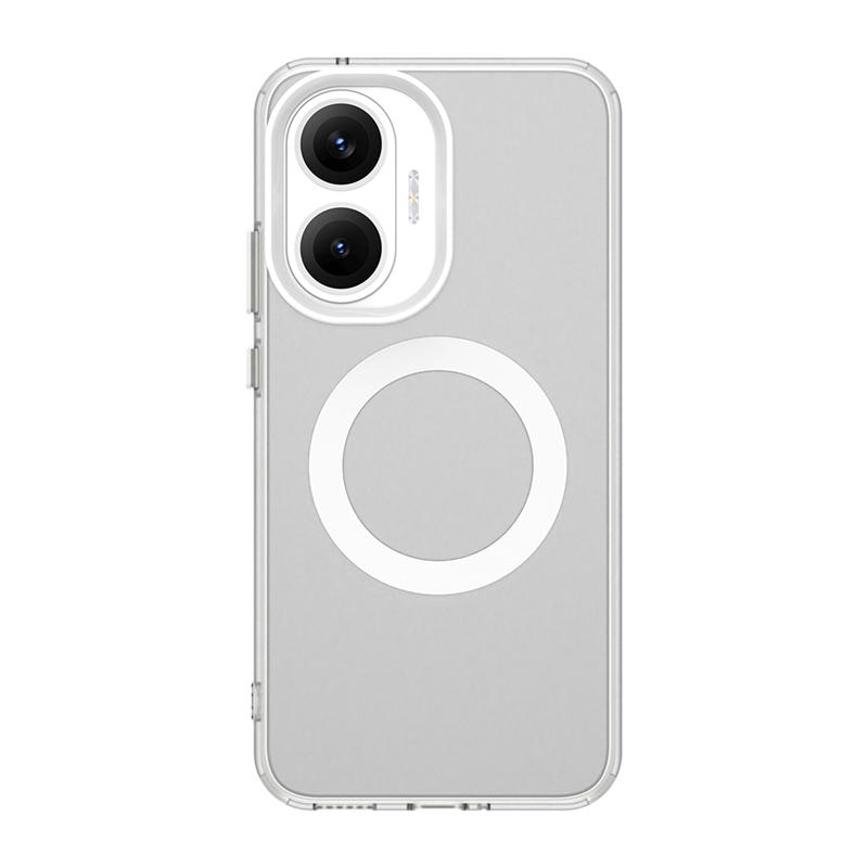 Magnetic Adsorption Wireless Charge Clear Case For Xiaomi Poco F7 Transparent Phone Case Poco F7 Case For Poco F7 Pro F7 Ultra