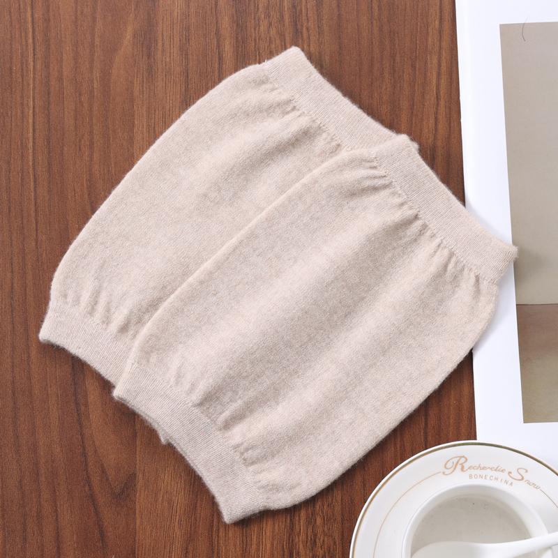 

100%Cashmere Knee Pads Winter Thin Design Warmth for Cold Leg Summer Air Conditioning Essential Knee Sleeve for Joint Protection бежевий