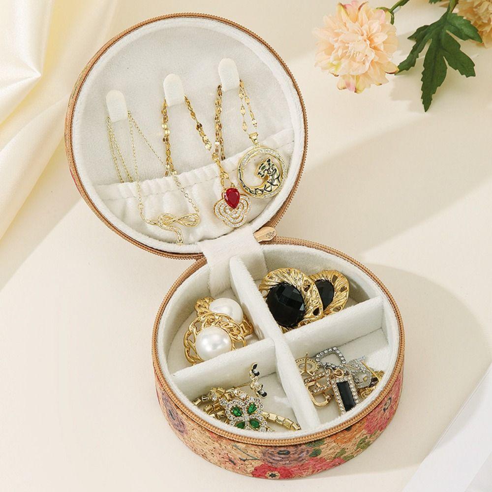 Bohemia Jewelry Storage Box Vintage Earring Organizer Portable Necklace Ring Case Travel