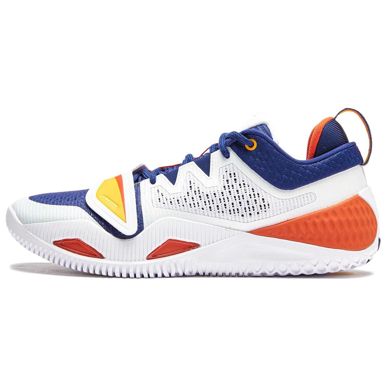 Li-Ning BadFive Furious 2 White Blue Orange Men s ABFU011-1 EU 47⅔