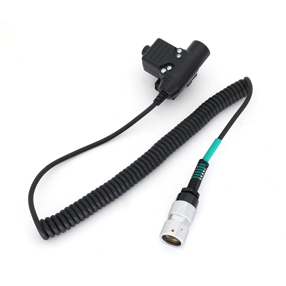 

1× 6-Pin U94 Headset Adapter PTT For PRC-152 PRC-148 For TAC-SKY ZTAC Headphones