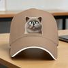 Funny Cross Eyed British Shorthair Cat Sun Baseball Cap Summer Unisex Women  Custom DIY Trucker Hat Wholesale Cool Baseball Caps