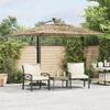 Vidaxl Ombrellone da Giardino su Palo in Acciaio, Marrone, 290X290X238 Cm