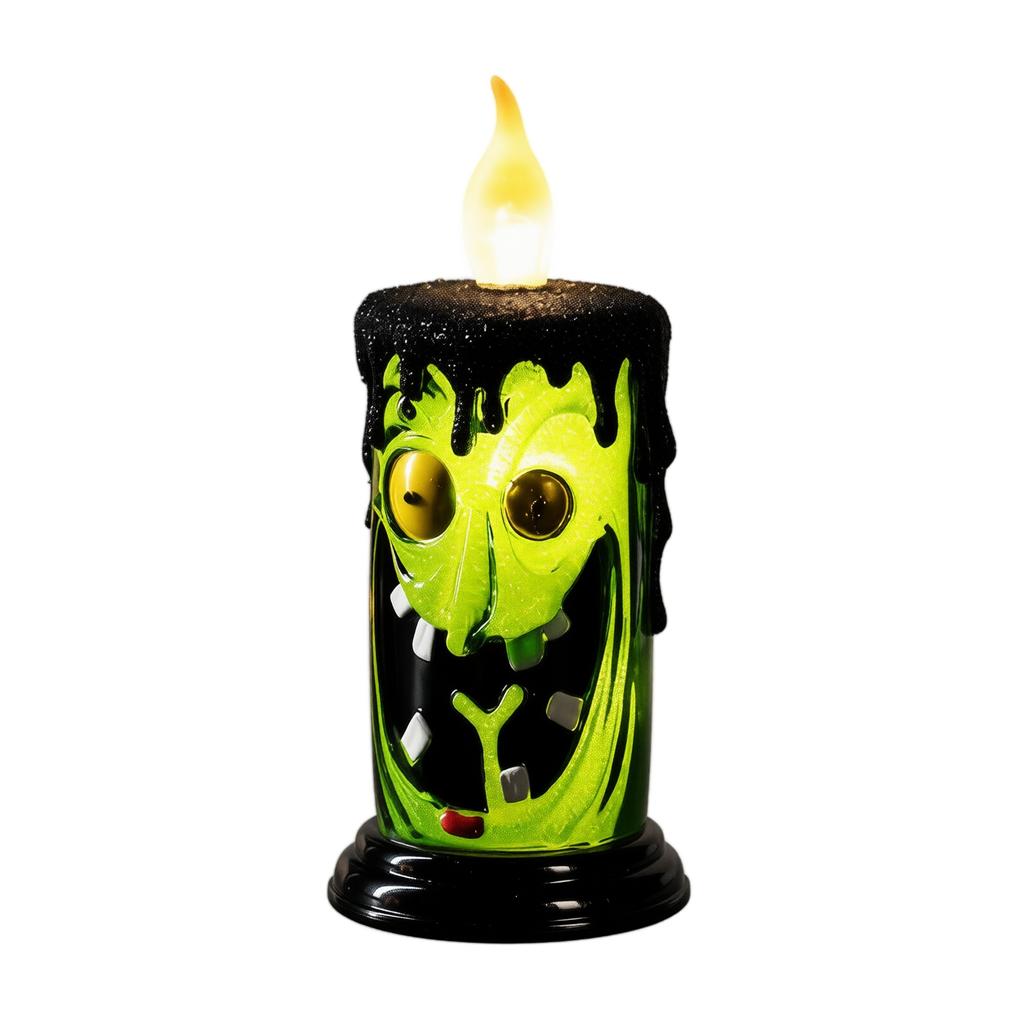 Candle Lamp Holiday Decoration Ornament for Home Tabletop and Festive Party Display