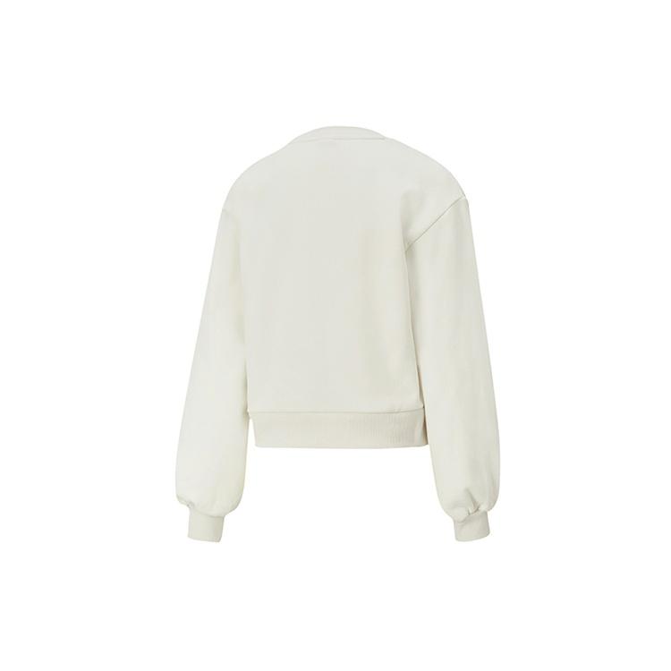 (WMNS) PUMA Classics Balloon Sleeve Crew Neck Sweater 'White' Women's 530277-05