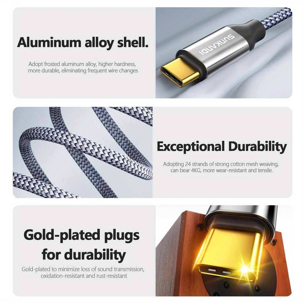 SUNKANDI USB C to 2 RCA Audio Cable,2RCA to USB C Cord,Y RCA Splitter Stereo Audio for Home Theater Amplifier TV Speaker Hi-FiGood product