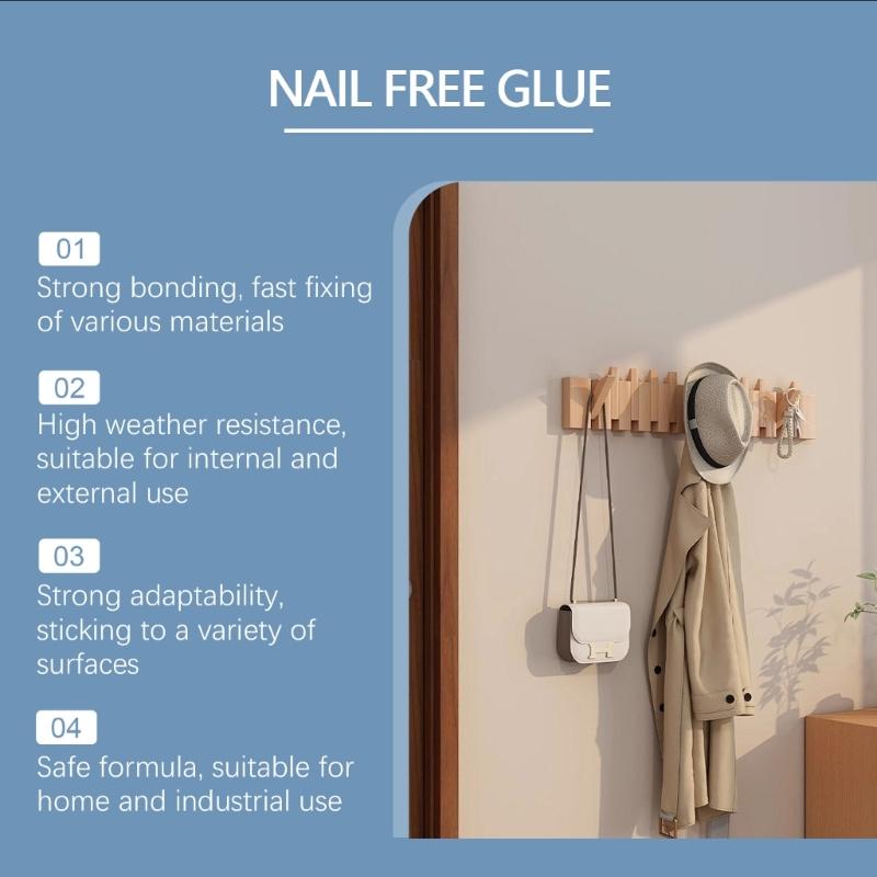 60ml Multifunction Glues Nail Frees Glues Water Resistant Glues Instants Bonding Adhesive Glues Easy To Use for Home