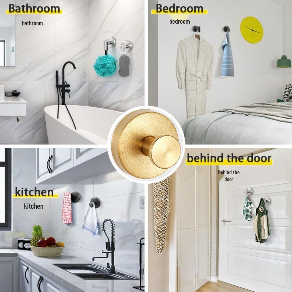 Traceless Stainless Steel Suction Cup Hook for Bathrooms & Kitchens