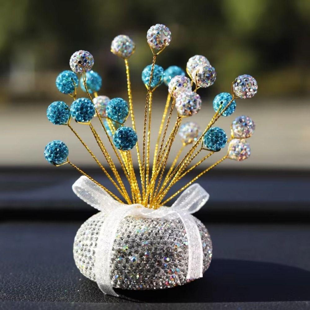Self-adhesive Sticker Car Mounted Bling Vase Bling Design Full Star Dashboard Decoration  Women's