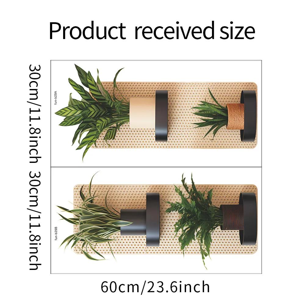 

Имитация 3D зеленых растений Наклейки на стену Креативные растения в горшках Спальни Гостиные Балконы Украшения дома Наклейки на стену 30x60CM