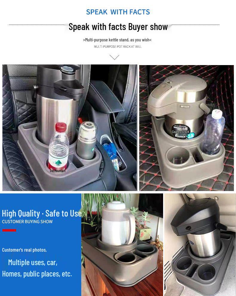 Car Mounted Anti-Tip Thermos Holder and Warmer for Trunk