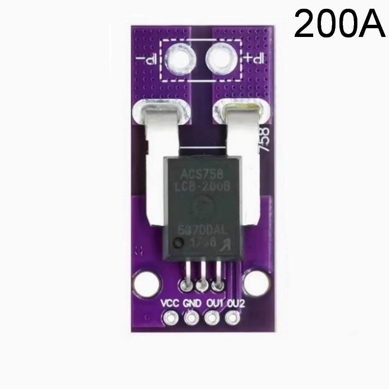 New ACS758 ACS758LCB-050B-PFF-T 50A/100A/200A Linear Hall Current Sensor Module Current Detection For Arduino RC Model Connector