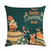 Nordic Cartoon Christmas Polar Bear Animal Print Cushion Cover Decorative for Sofa Linen Pillow Case Home Decor 45X45CM