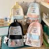 Schoolbag new middle school student schoolbag women's lightweight high-value ins sweet plaid contrasting color splicing backpack backpack