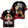 One Piece Monkey D.Luffy Oversized V-Neck Jersey 3D Quick Dry T-Shirt For Men Women Kids Anime Fan Tee Outdoor Sports Streetwear