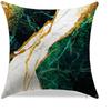 Home Decor Green And Gold Marbled Pattern Throw Pillow Pattern Cushion Cover Suitable For Sofa Bedroom Car Pillow Cover