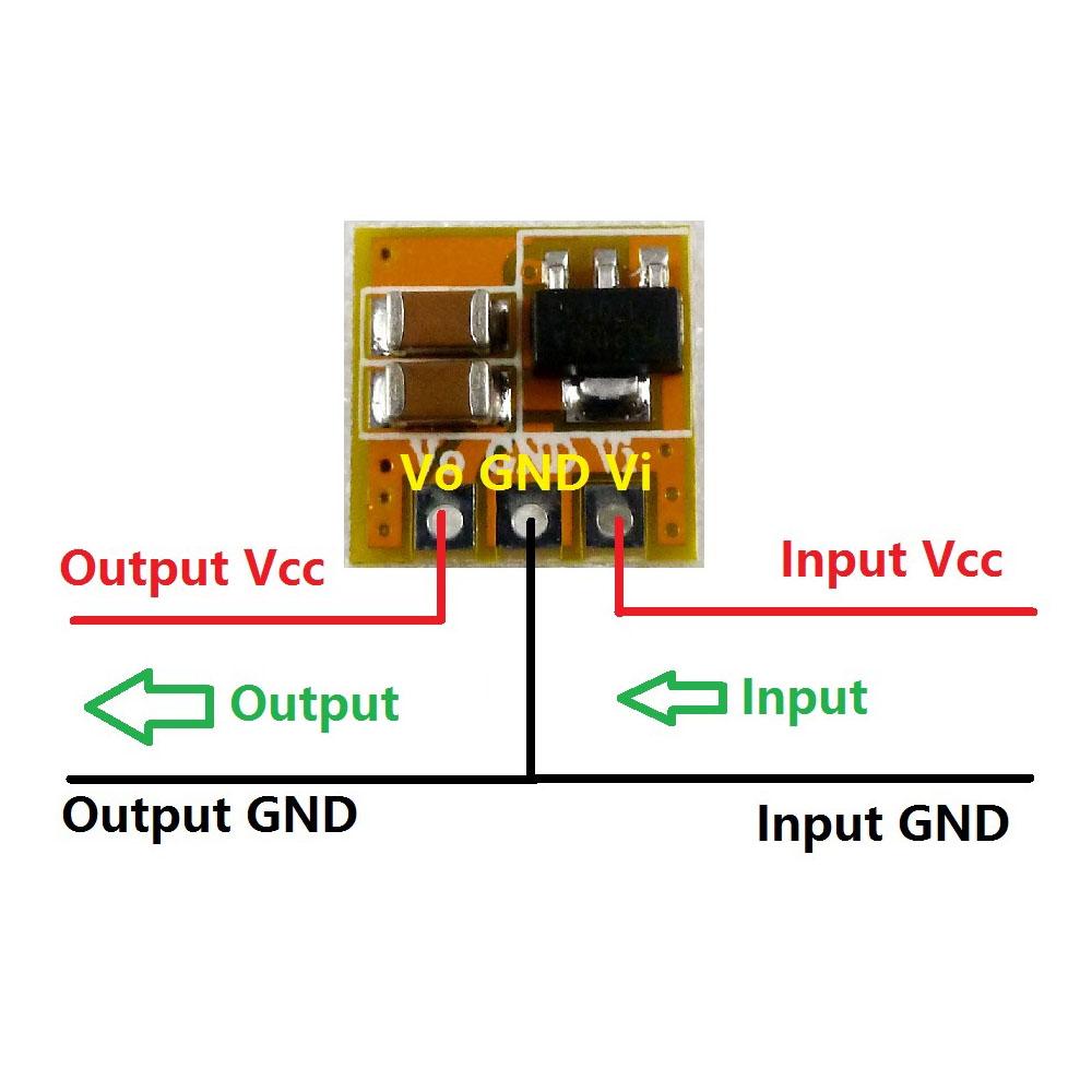 1.7-1V to 1V/1.1V/1V Boost Converter Module 91% Efficiency for AA/AAA Battery Motor Breadboard Power Supply With/Without Pin