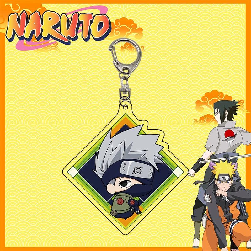 Anime Naruto Akryl nyckelring tillbehör Uzumaki Naruto Tecknad nyckelring