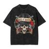 Camisetas Lavadas Guns n Roses Streetwear Hip Hop Camisetas Vintage Camisetas Hombre Mujer Manga Corta Harajuku Gráficas