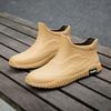 Men's Anti Slip And Waterproof Short Rain Boots, Rider Rubber Shoes, Kitchen And Outdoor Water Shoes