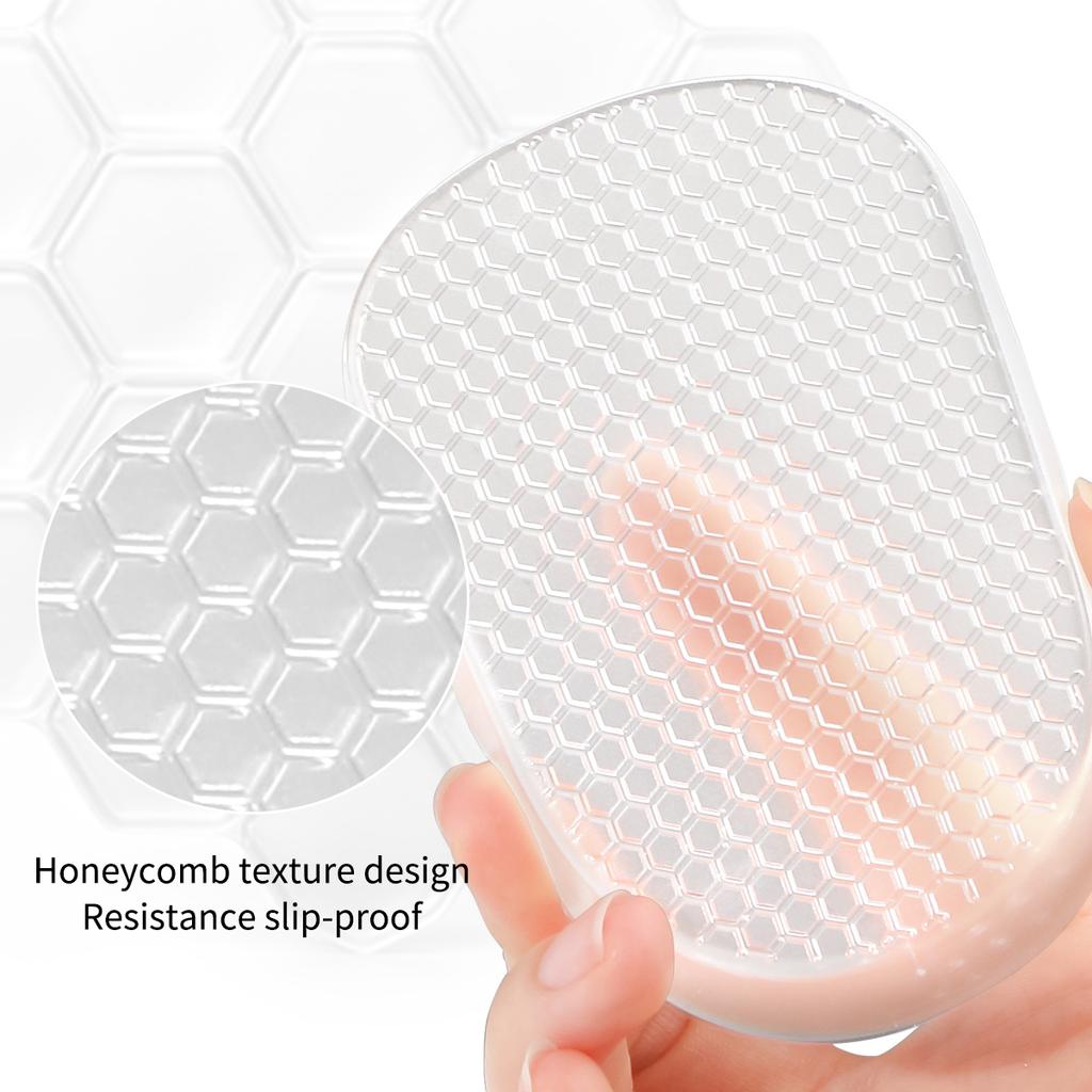 Honeycomb Anti-Slip Heel Half Insoles for Men & Women, Self-Adhesive Shock Absorbing Comfort Heel Pads to Relieve Heel Pain