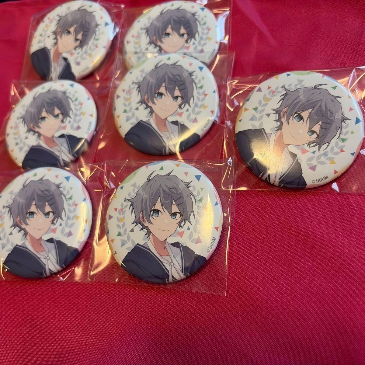 Used Colorful Peach Can Badge Hiro 7 Piece Set