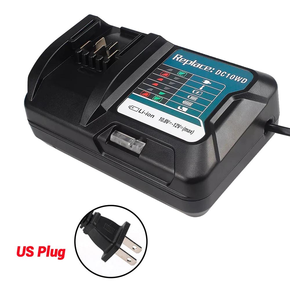 DC10WD Charger Replace for MAKITA battery 10.8V 12V BL1016 BL1040B BL1015B BL1020B BL10DC10SA CL107FDWY CL107DWM AC100-260V