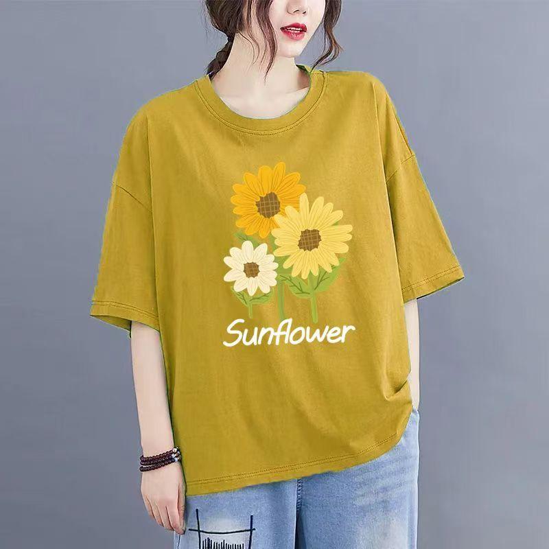 

Хлопковая белая футболка женская с короткими рукавами лето 2025 новые свободные короткие однотонные топы с короткими рукавами L