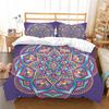 Bohemian Lotus King Queen Duvet Cover Boho Mandala Bedding Set For Kids Teens Adults Exotic Flowers 2/3pcs Polyester Quilt Cover