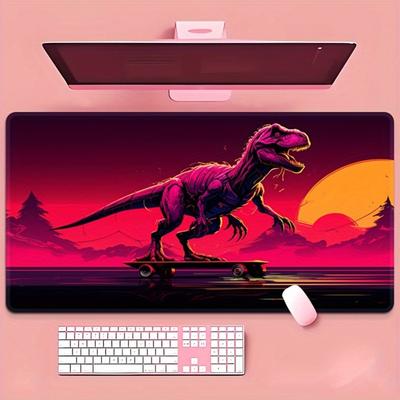 Dinosaur Skateboard Design Mouse Pad NonSlip Desktop Pad Durable Large Expandable Gaming Pad Alfombrillas Gaming