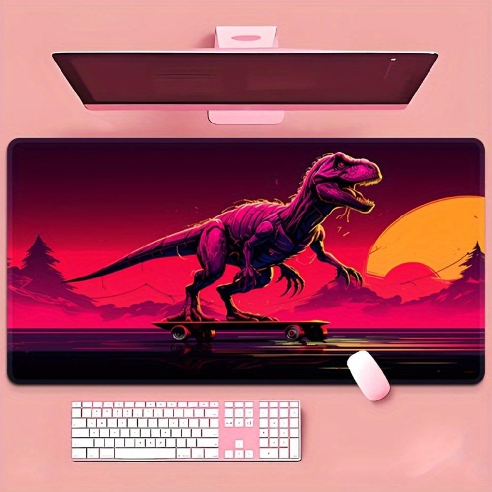Dinosaur Skateboard Design Mouse Pad NonSlip Desktop Pad Durable Large Expandable Gaming Pad Alfombrillas Gaming