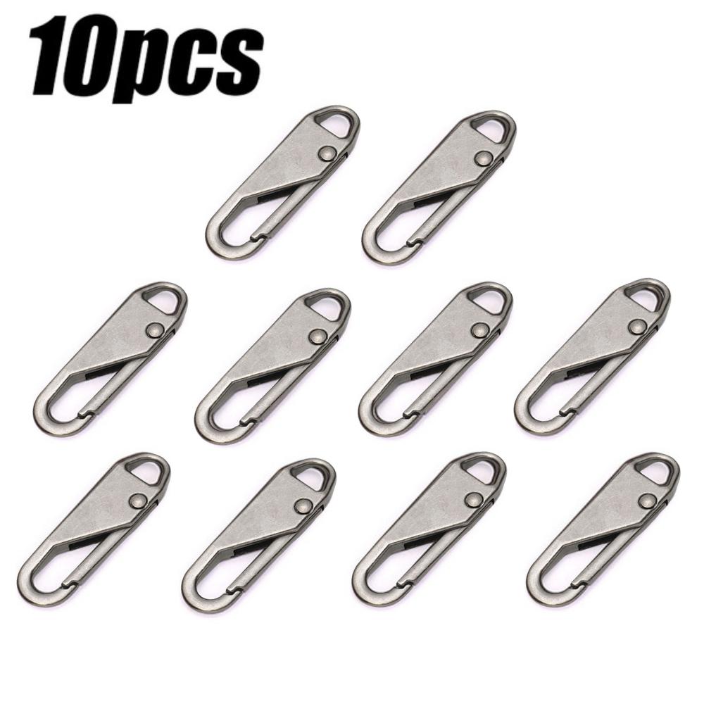 Replacement Zipper Slider Metal Zipper Pull Zipper Repair for Broken Buckle Zipper Head Zip Ends Bag Suitcase DIY Sewing Craft