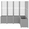 Vidaxl Garden Planter With Trellis, Light Grey, 160X120X140 Cm, Pp