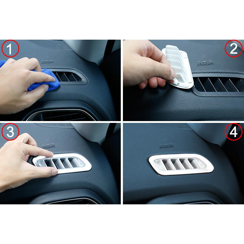 For Jeep Renegade 2015 2016 2017 2018 2019 2020 2024 2024 2024 ABS Car Dashboard Air Conditioning Vent Outlet Trim Cover Sticker