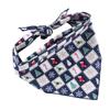 Cotton Pet Printed Triangle Bandana Striped Birthday Scarf for Large Dogs