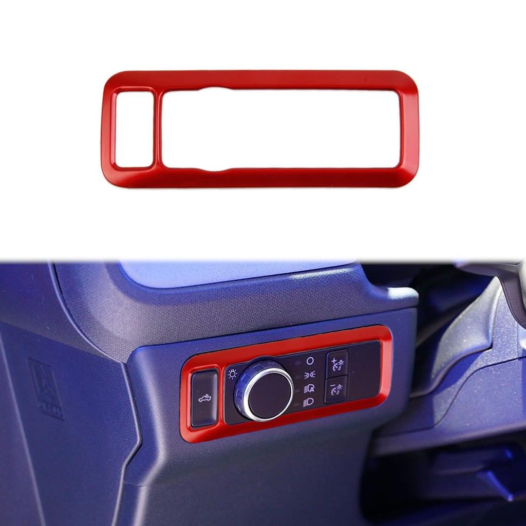 Side Console Headlight Switch Panel Cover Trim Accessories for Ford Maverick/Mustang/Mustang Mach-E/Bronco Sport/Escape(Carbon Fiber Style)