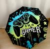 Gamer Culture Icon Portable Automatic Umbrella Retractable Design with 8-Rib Durability Durable Plastic & Iron Durable Everyday Carry Umbrella