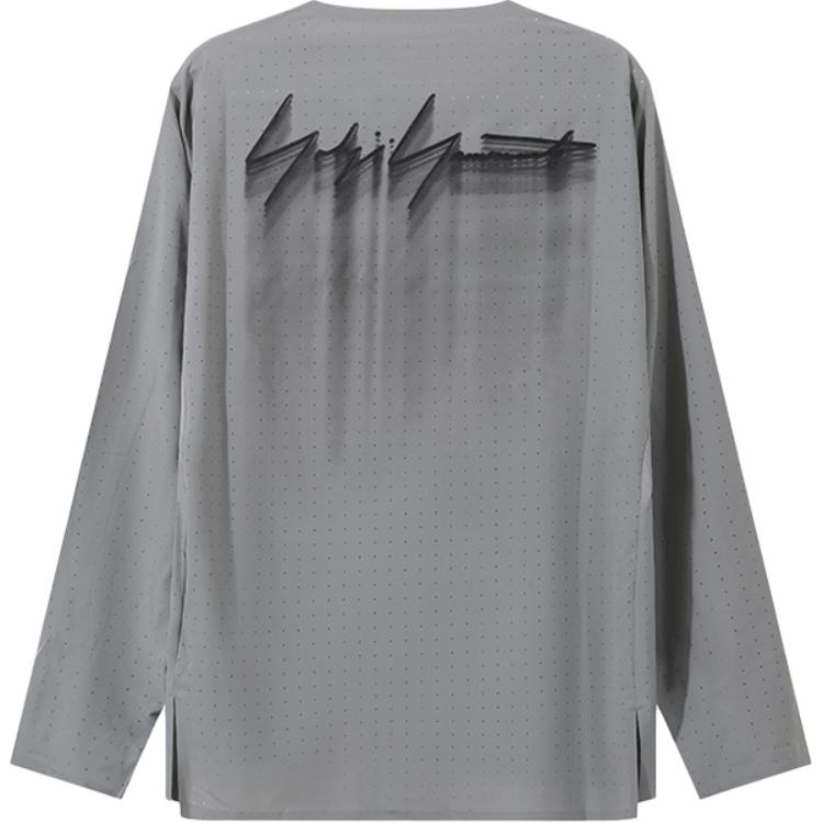 Y-3 FW25 Lightweight Loose Fit Crew Neck Long Sleeve T-Shirt Men Tops IV5605-GREY