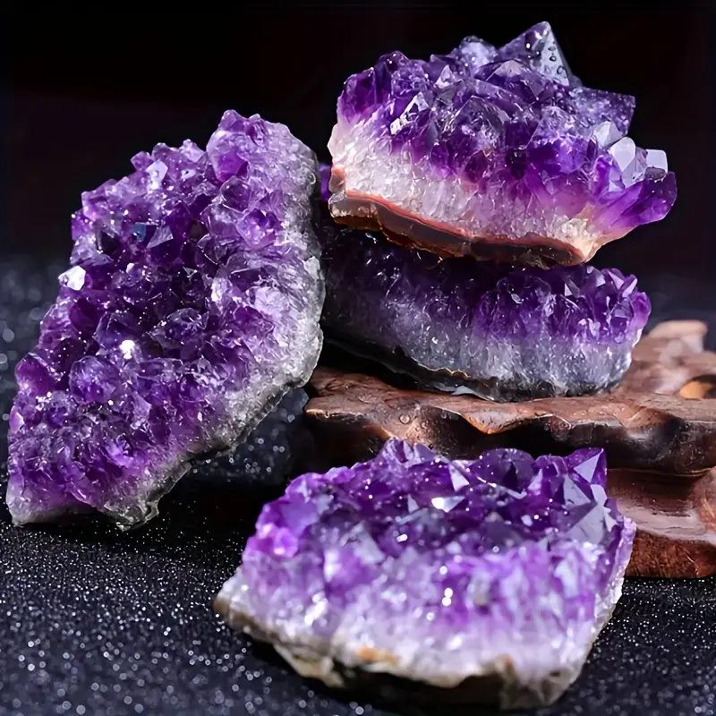 Brazilian Amethyst Cluster Ornament: Amethyst Block & Cave Specimen for Purification and Demagnetization.