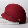 Wool cap women's autumn and winter retro woolen felt hat fashionable foreign style versatile equestrian hat simple hat