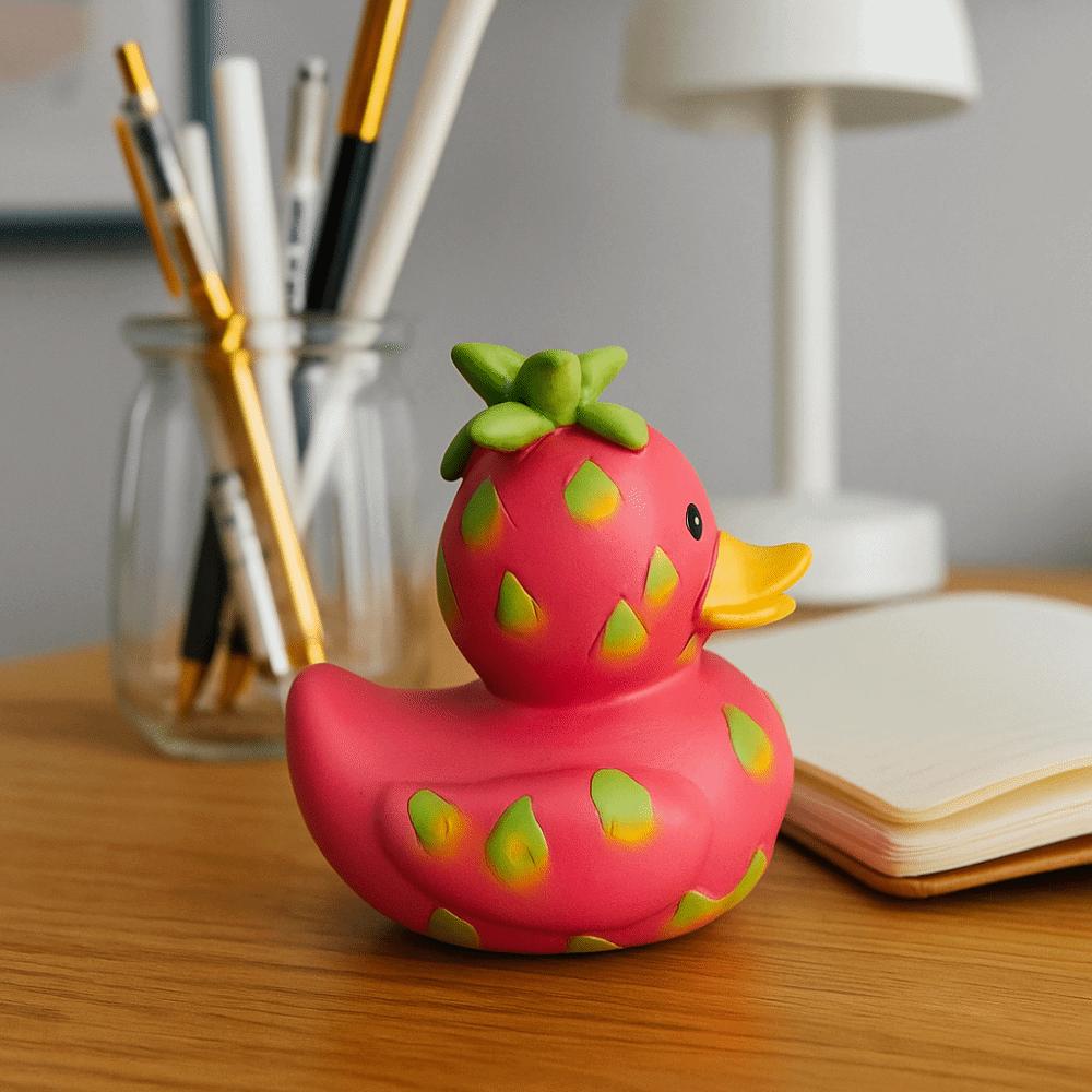 Decorative Dragon Fruit Duck Figurine Cartoon Duck Ornament Watermelon Duck Statue  Desktop Display