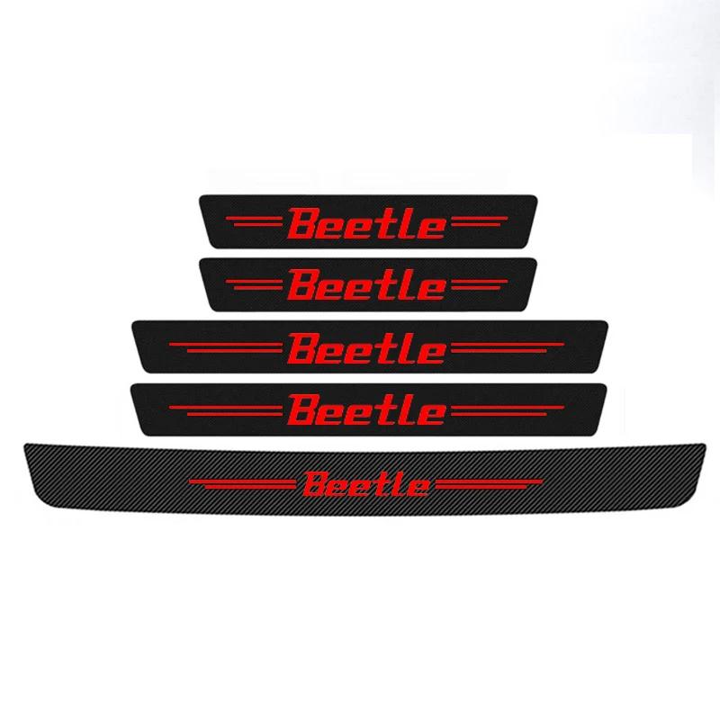 XMZSA1 For Volkswagen VW Beetle GTI GTD Rline B5 Polo Golf 6 7 Jetta Amarok Bora Car Door Sill Scratch Resistent Stickers Threshold Pad