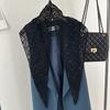 Hollow Lace Shawl Spring Summer Retro Fashion Versatile Triangle Scarf Lace Floral Triangle Scarf Solid Color Neckerchief Wraps