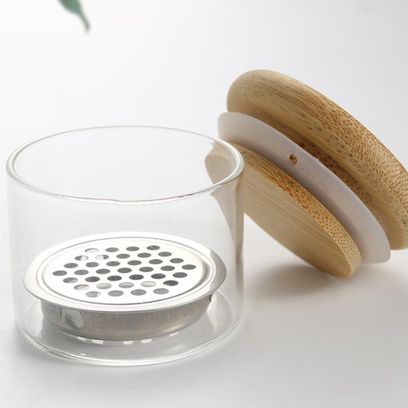 Glass Nail Brush Washer With Secure Lid And Mesh Filter For Gel Polishing Removal And Diy Tools